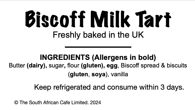 Bakery - Biscoff Milk Tart Mini (6)