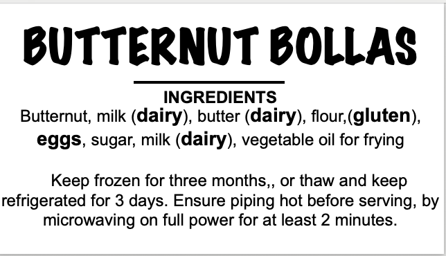 Frozen - Butternut Bollas (650ml tub)