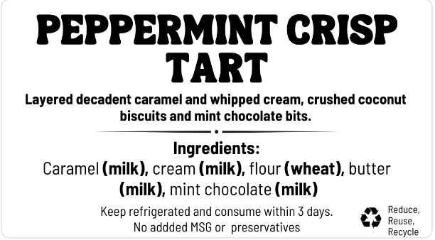 Bakery - Peppermint crisp Tart Mini (6)