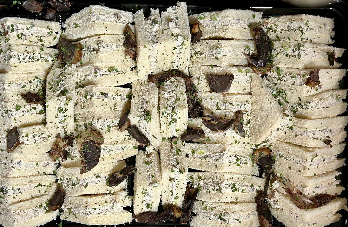 Platter - Biltong & cream cheese tea sandwich platter