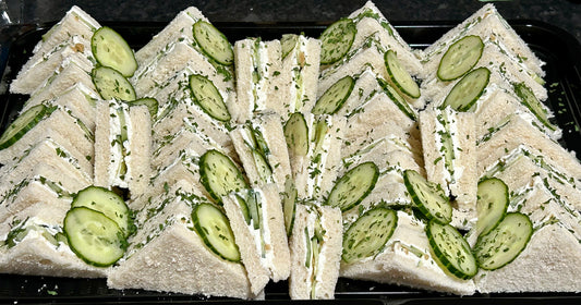 Platter - Cucumber & cream cheese tea sandwiches