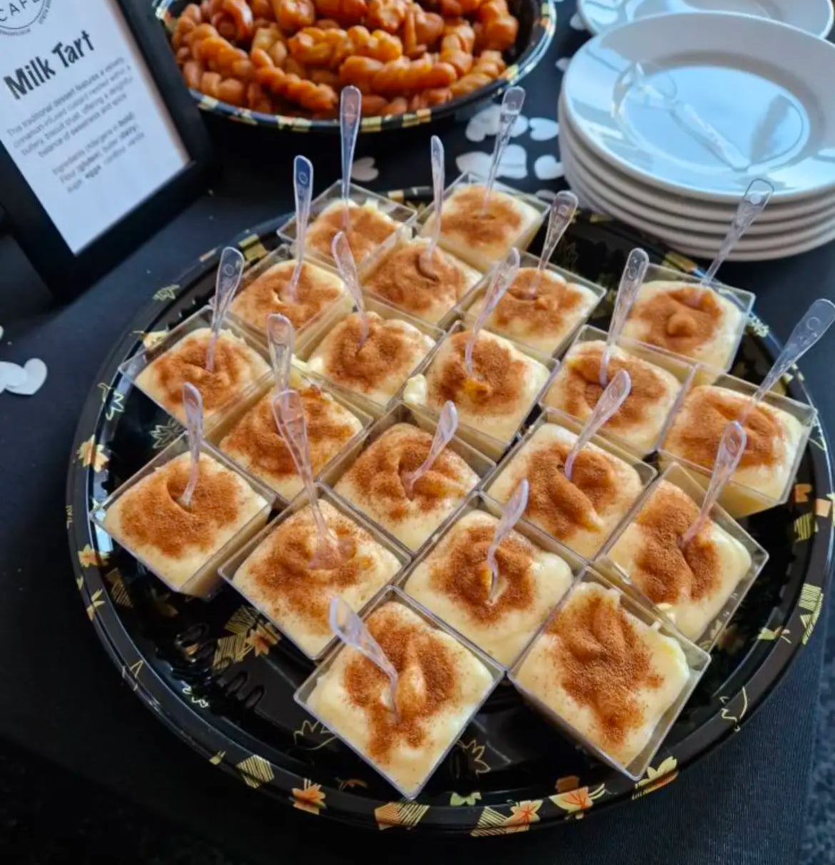 Platter - Mini Milk Tarts (Round)