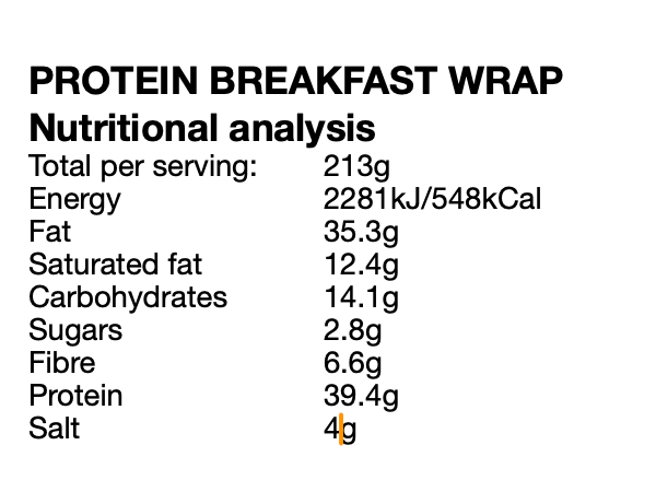 Frozen - Protein breakfast wraps (5)